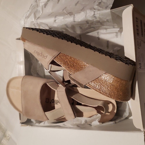 Birkenstock New LINDA Platform Wedge Sandal TAUPE NIB Arch Support Comfort 🎉HP - Picture 13 of 16